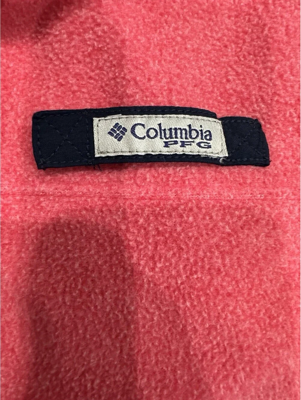 Columbia PFG Boys XS Red Solid Fleece Full Zip Vest Sleeveless Outdoor